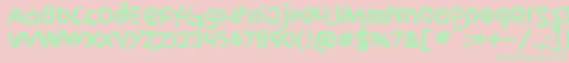 フォントGriphiteBlack PERSONAL USE – ピンクの背景に緑の文字