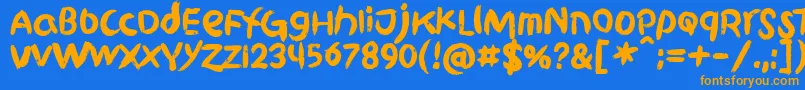 Więcej informacji o czcionce GriphiteBlack PERSONAL USE Czcionka GriphiteBlack PERSONAL USE – pomarańczowe czcionki na niebieskim tle