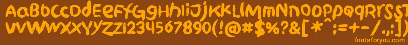 GriphiteBlack PERSONAL USE Font – Orange Fonts on Brown Background