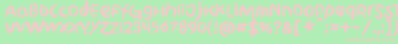 GriphiteBlack PERSONAL USE Font – Pink Fonts on Green Background