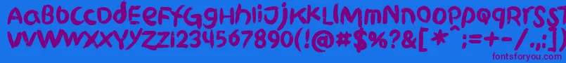 GriphiteBlack PERSONAL USE-Schriftart – Violette Schriften auf blauem Hintergrund