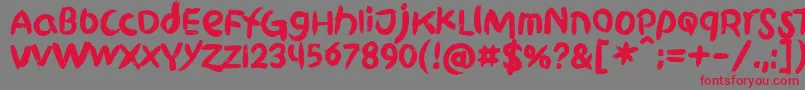 GriphiteBlack PERSONAL USE Font – Red Fonts on Gray Background