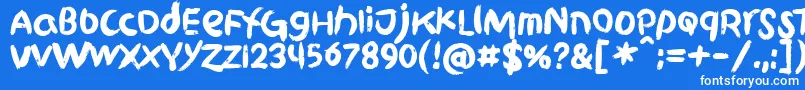 フォントGriphiteBlack PERSONAL USE – 青い背景に白い文字