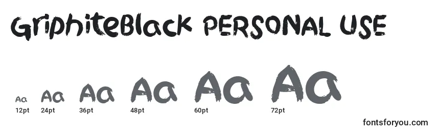 GriphiteBlack PERSONAL USE Font Sizes
