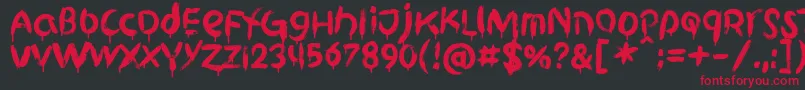 GriphiteDrop PERSONAL USE Font – Red Fonts on Black Background