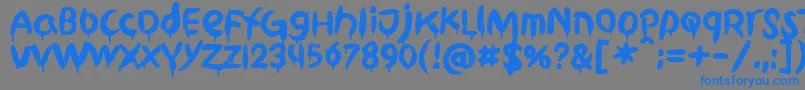 フォントGriphiteDropBlack PERSONAL USE – 灰色の背景に青い文字