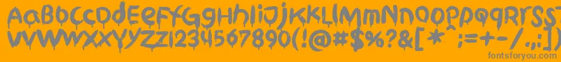GriphiteDropBlack PERSONAL USE Font – Gray Fonts on Orange Background