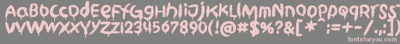 GriphiteDropBlack PERSONAL USE Font – Pink Fonts on Gray Background