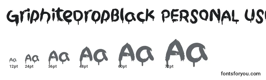 GriphiteDropBlack PERSONAL USE Font Sizes