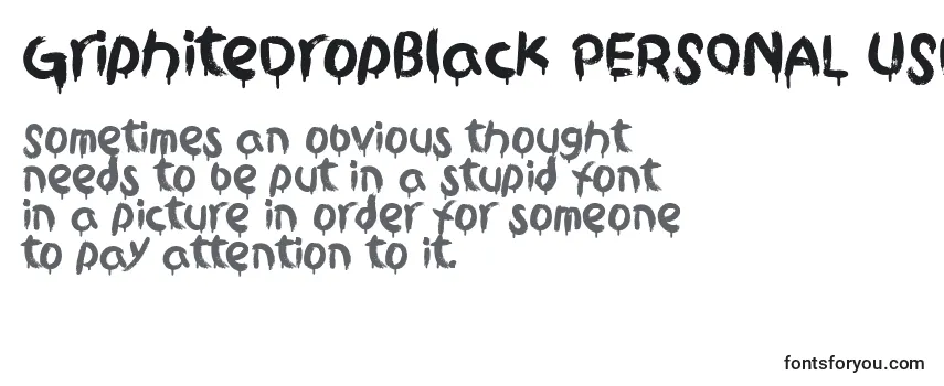 Review of the GriphiteDropBlack PERSONAL USE Font