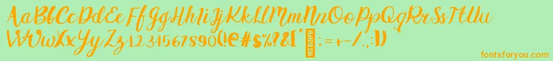 Griselda Regular Font – Orange Fonts on Green Background