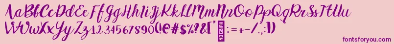 Griselda Regular-Schriftart – Violette Schriften auf rosa Hintergrund