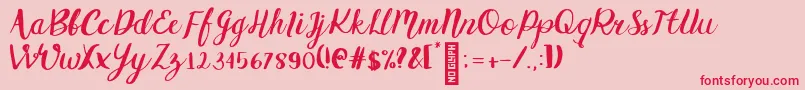 Griselda Regular Font – Red Fonts on Pink Background