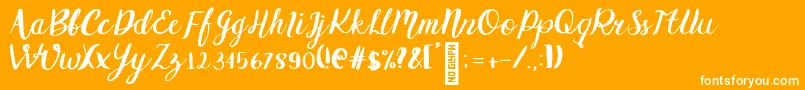 Griselda Regular Font – White Fonts on Orange Background