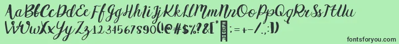 Griselda Regular Font – Black Fonts on Green Background