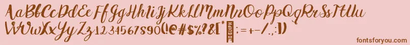 Griselda Regular Font – Brown Fonts on Pink Background