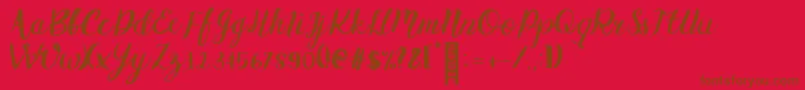 Griselda Regular Font – Brown Fonts on Red Background