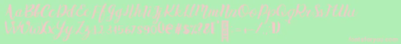 Griselda Regular Font – Pink Fonts on Green Background