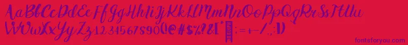 Griselda Regular Font – Purple Fonts on Red Background