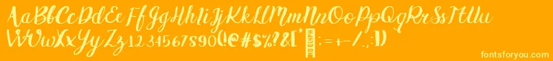 Griselda Regular Font – Yellow Fonts on Orange Background
