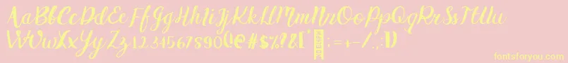 Griselda Regular Font – Yellow Fonts on Pink Background