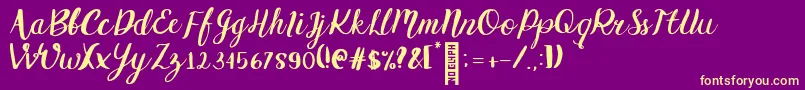 Griselda Regular Font – Yellow Fonts on Purple Background