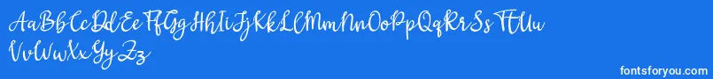 Gritten Font – White Fonts on Blue Background