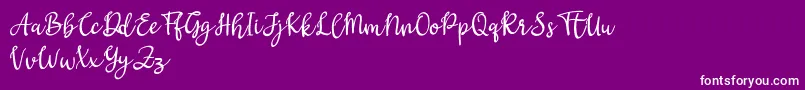 Gritten-Schriftart – Weiße Schriften auf violettem Hintergrund