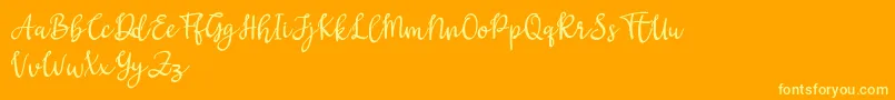 Gritten Font – Yellow Fonts on Orange Background