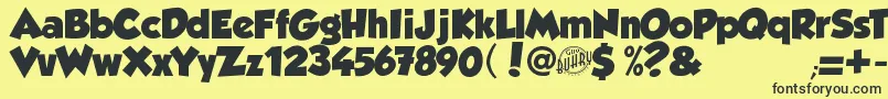 GROBOLD Font – Black Fonts on Yellow Background