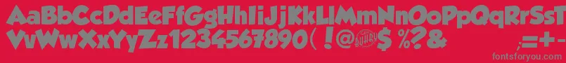 GROBOLD Font – Gray Fonts on Red Background