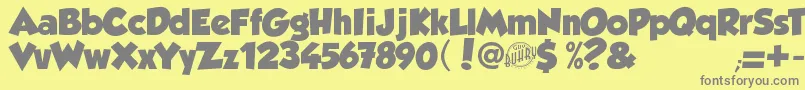 GROBOLD Font – Gray Fonts on Yellow Background