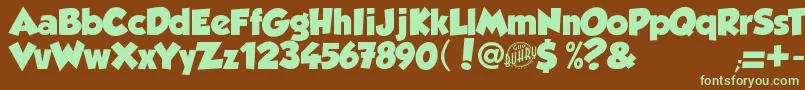 GROBOLD Font – Green Fonts on Brown Background