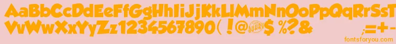 GROBOLD Font – Orange Fonts on Pink Background