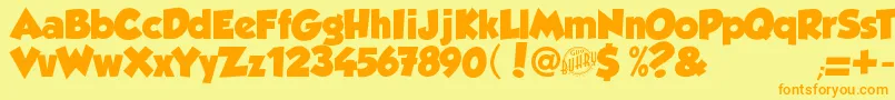 GROBOLD Font – Orange Fonts on Yellow Background