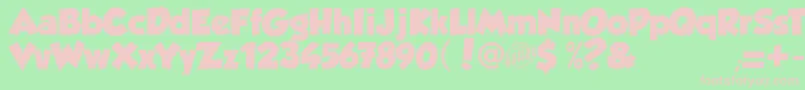 GROBOLD Font – Pink Fonts on Green Background