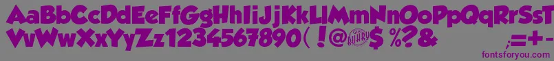 Шрифт GROBOLD – фиолетовые шрифты на сером фоне
