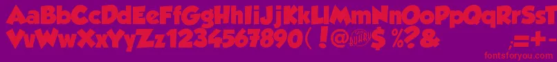 GROBOLD Font – Red Fonts on Purple Background