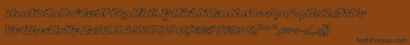 Шрифт GROOT    – чёрные шрифты на коричневом фоне