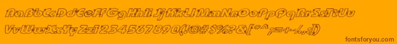 GROOT    Font – Brown Fonts on Orange Background