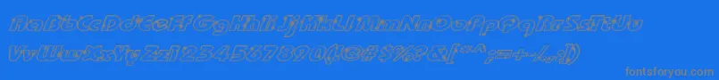 GROOT    Font – Gray Fonts on Blue Background