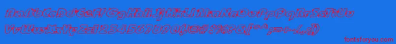 GROOT    Font – Red Fonts on Blue Background