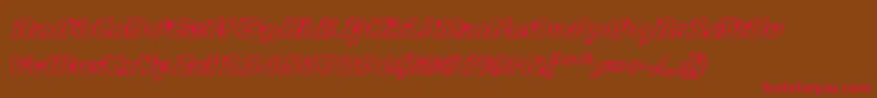 GROOT    Font – Red Fonts on Brown Background