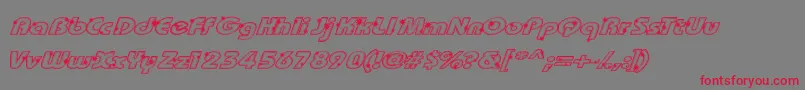 GROOT    Font – Red Fonts on Gray Background