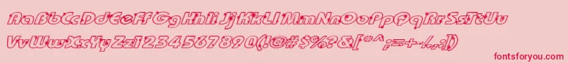 GROOT    Font – Red Fonts on Pink Background