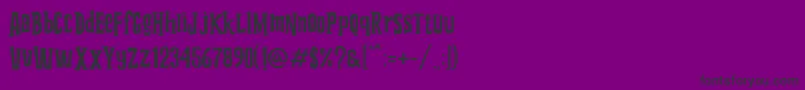 フォントGrooving  – 紫の背景に黒い文字