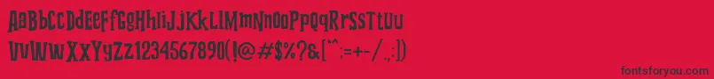 Grooving  Font – Black Fonts on Red Background