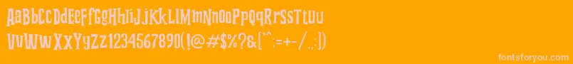 Grooving  Font – Pink Fonts on Orange Background
