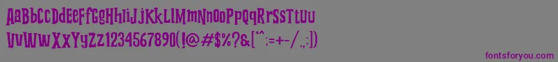 Шрифт Grooving  – фиолетовые шрифты на сером фоне