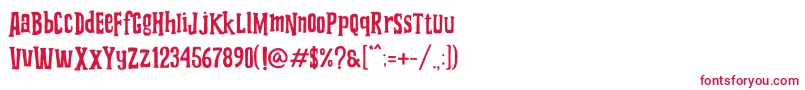 Grooving  Font – Red Fonts on White Background